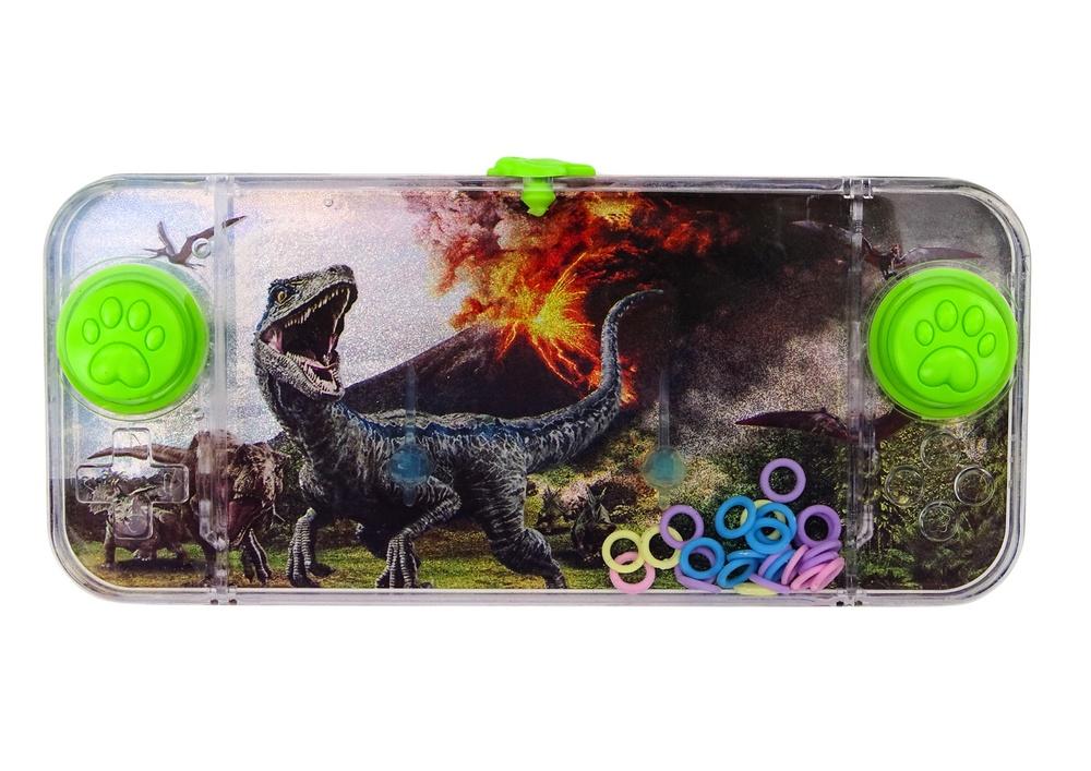 Green Dino Water Arcade: Skillful Carnotaurus Ring Toss Fun