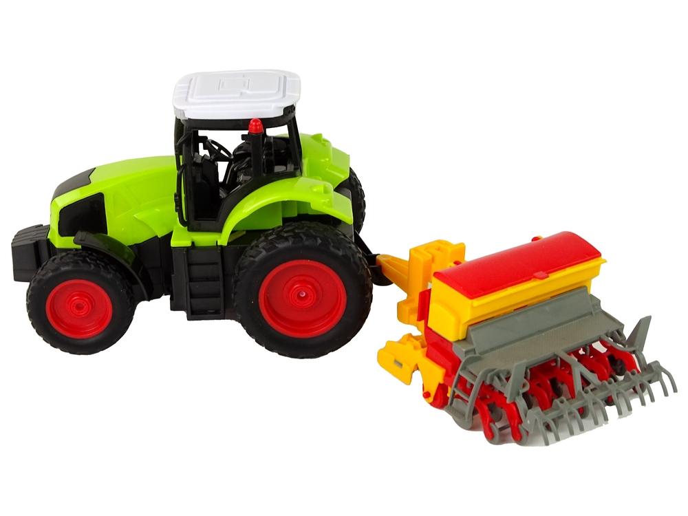 Grön R/C-traktor med balpress 1:16 - Realistiskt gårdsnöje!