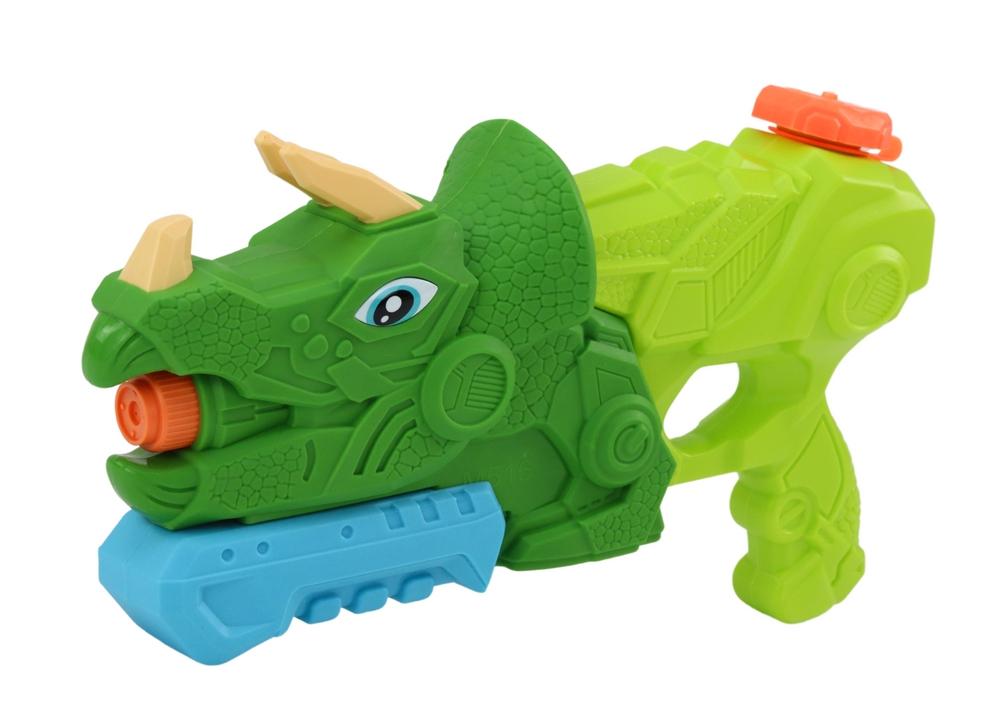 Grønn Triceratops vannpistol: 1000 ml, 7 m rekkevidde, sikkert moro!