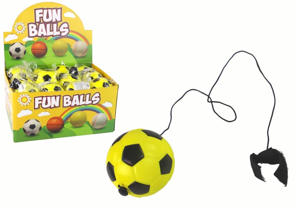 Gul PU-fotball med Jojo Eraser, 6 cm - Utendørs moro!