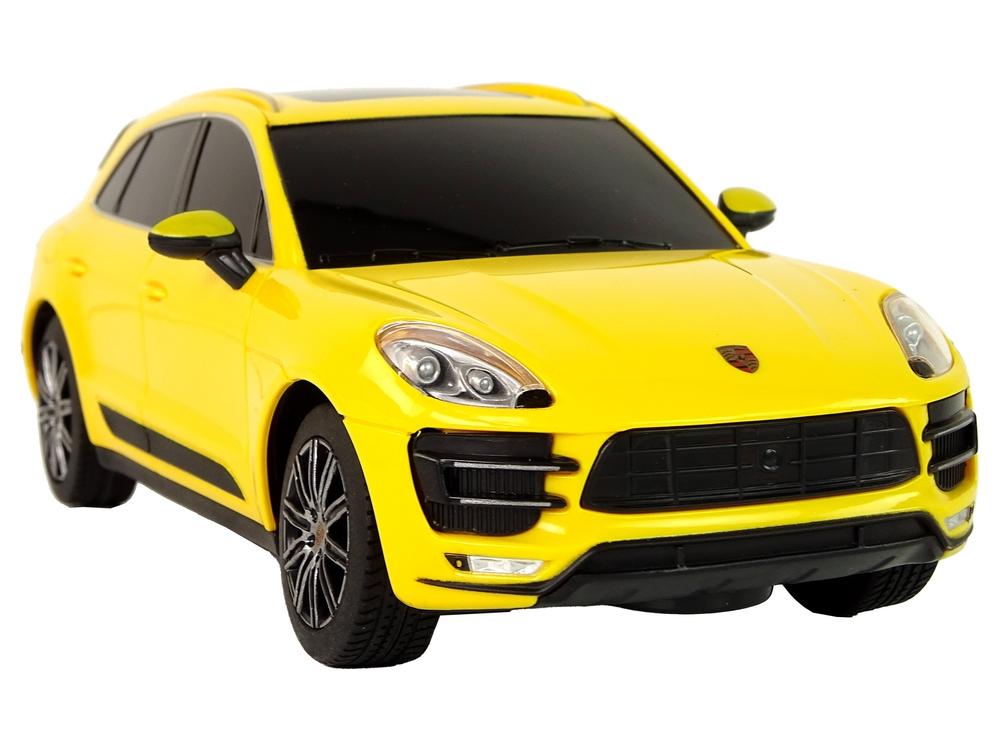 Gul Porsche Macan Turbo R/C Bil 1:24 - Slitstark