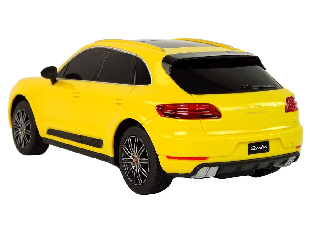 Gul Porsche Macan Turbo R/C Bil 1:24 - Slitstark