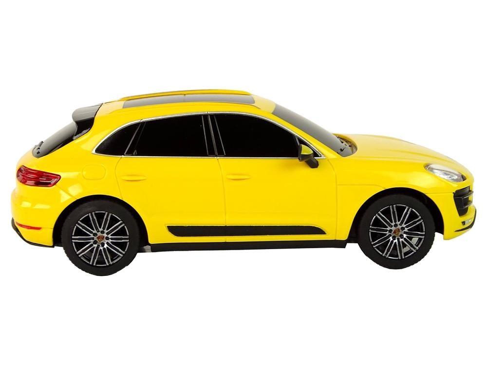 Gul Porsche Macan Turbo R/C Bil 1:24 - Slitstark