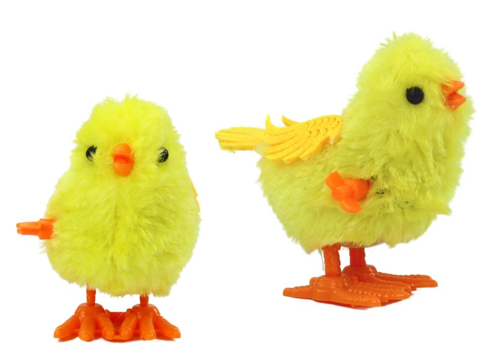 Gul Wind-Up Jumping Chicken Toy - Morsomt og dekorativt