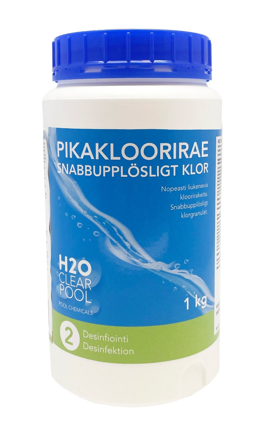 H2O Hurtigt Opløsende Klor 1 Kg