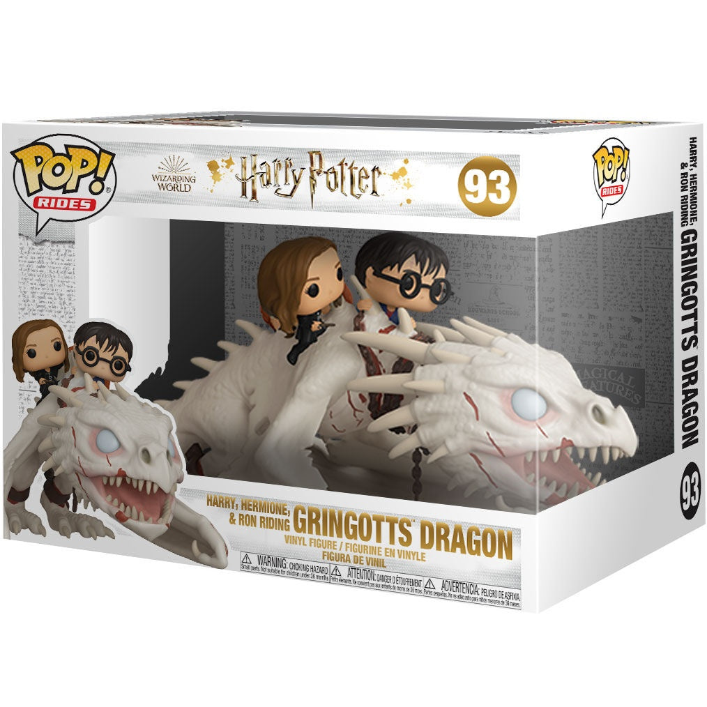 Harry Potter Gringotts Dragon Toy med Harry, Ron, Hermione Figurer