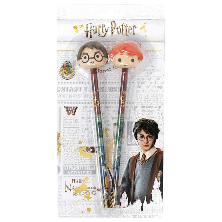 Harry Potter Pennor Set med 3D Eraser Toppers, 2 delar