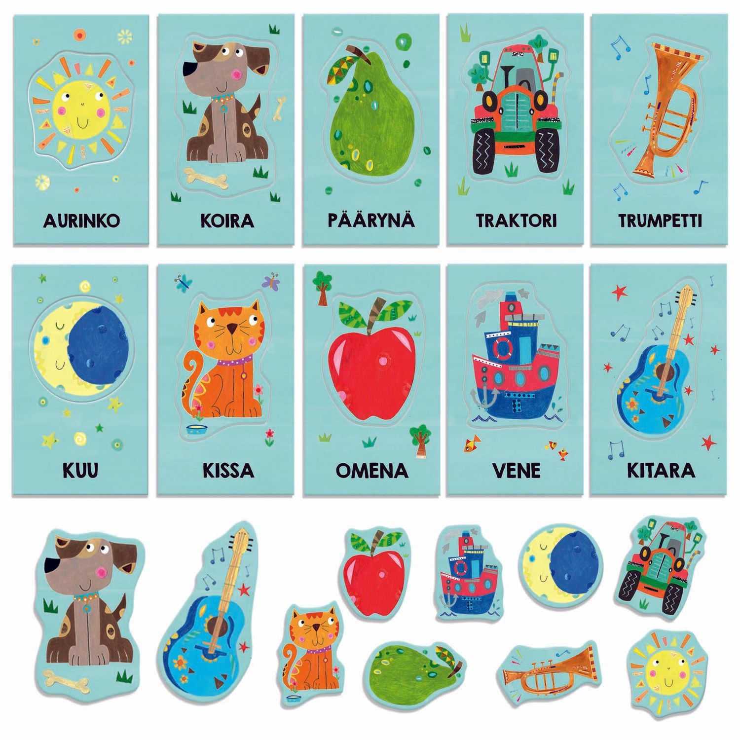 Headu Montessori Baby Flashcards (på finska)