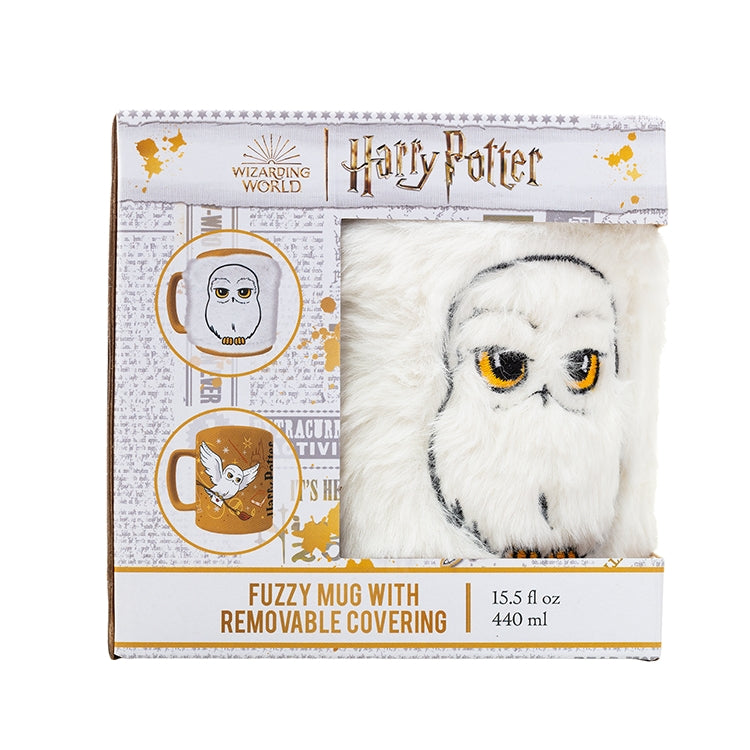 Hedwig Mugg 440ml med Teddy Bear Cover för Harry Potter Fans