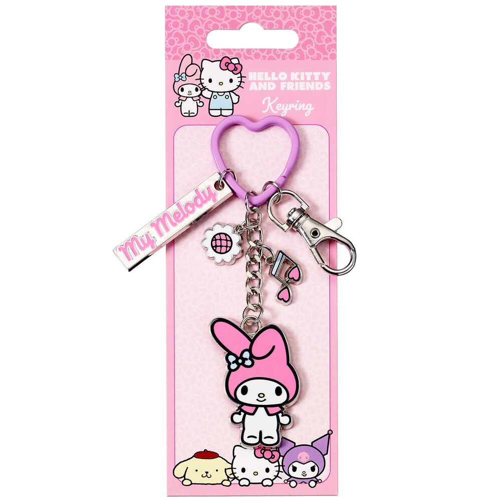 Hello Kitty My Melody Keychain, söt design, perfekt present