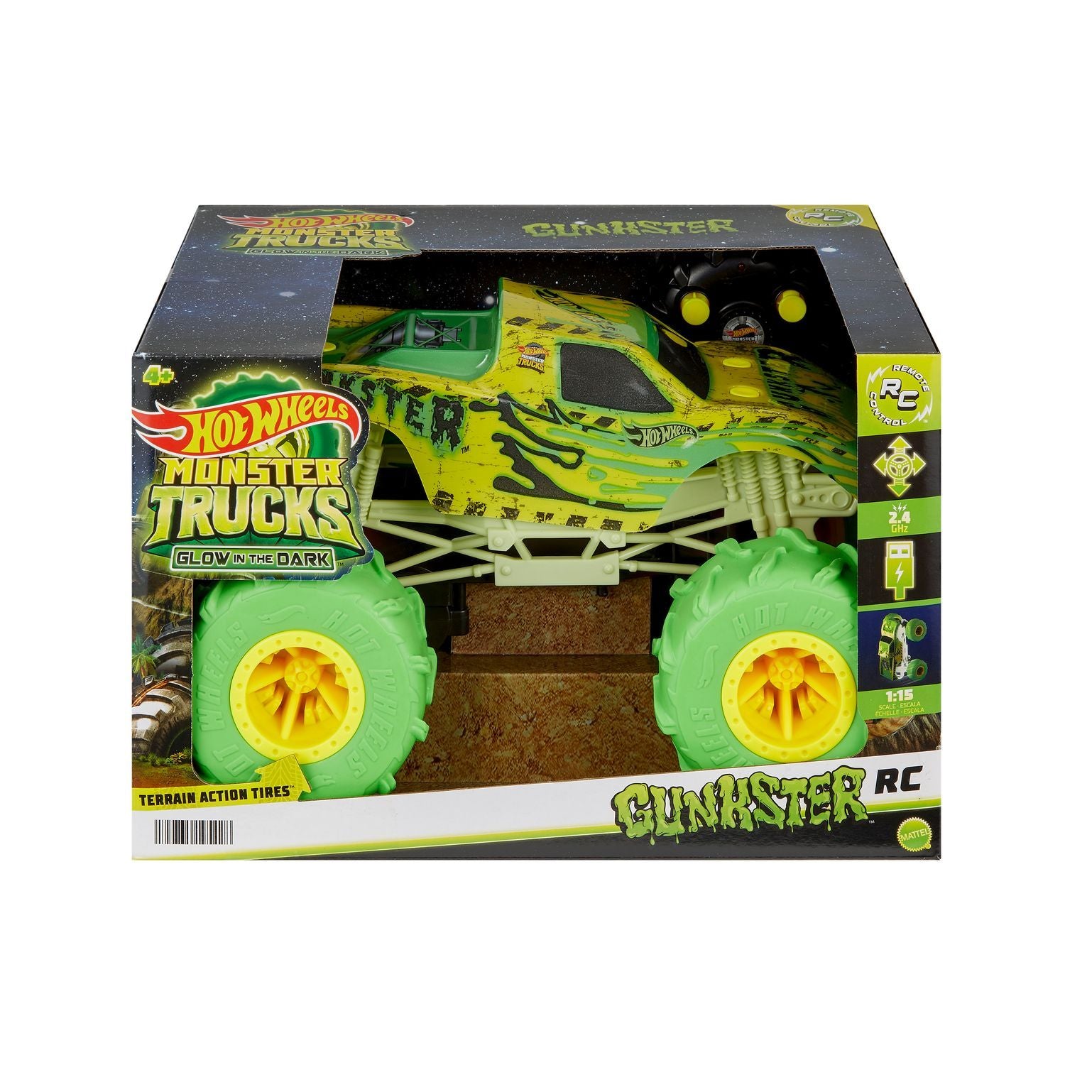 Hot Wheels Rc Gunkster Glow In The Dark