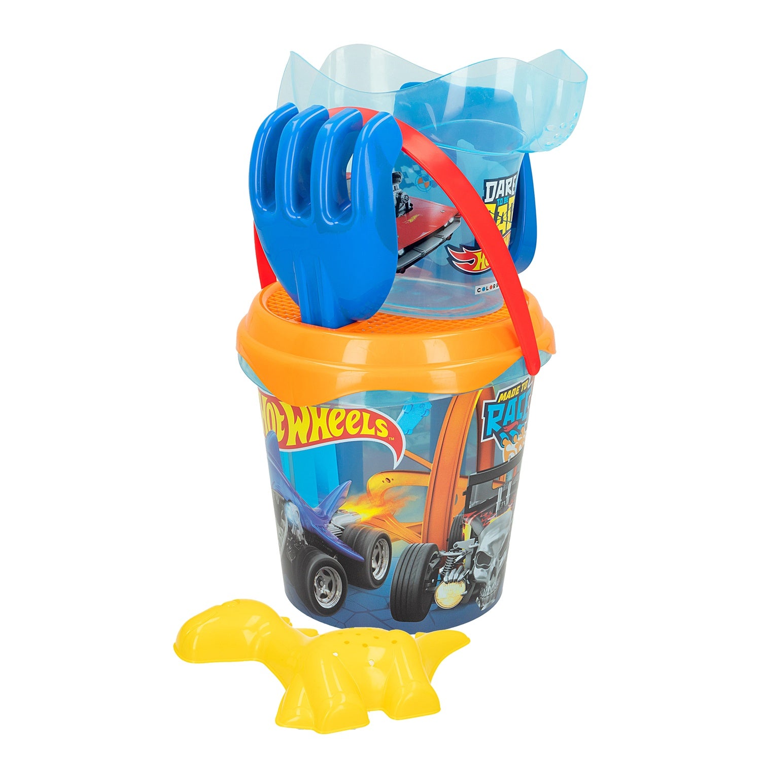 Hot Wheels strandleksaksset, 18 cm hink, 6 delar