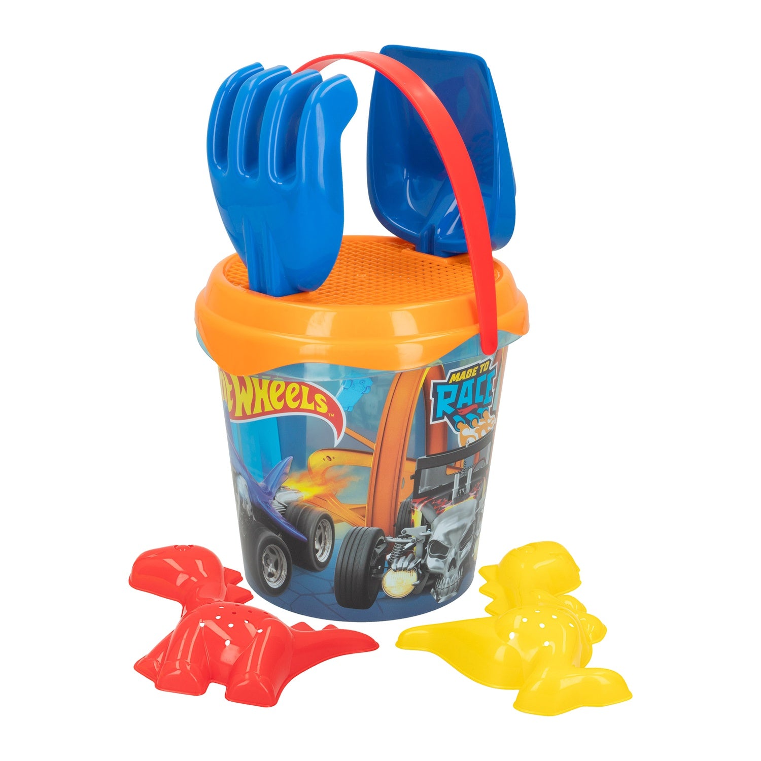 Hot Wheels strandleksaksset, 18 cm hink, 6 delar