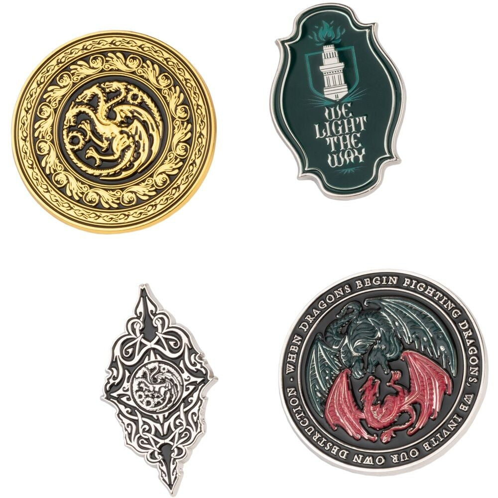 House of the Dragon 4-pin set för samlare och fans