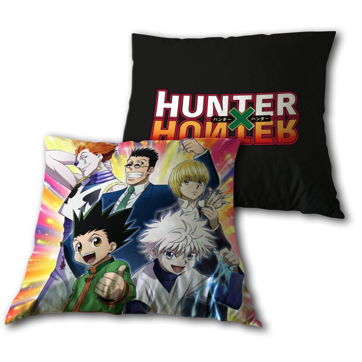 Hunter x Hunter kudde, mjukt tyg, 18x18 tum