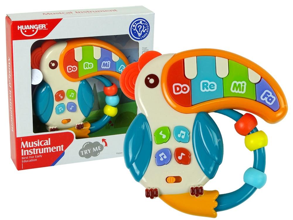 Interactive Parrot Piano: Lights, Sounds & Beads Fun