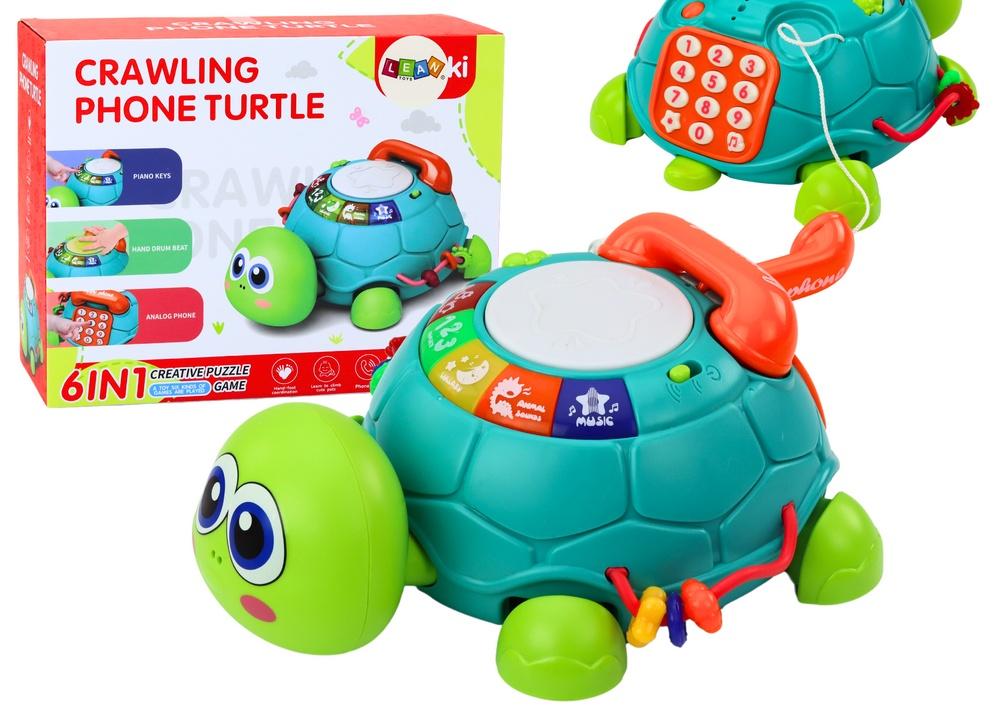 Interaktiv Turtle Phone: Lys, lyde og læring