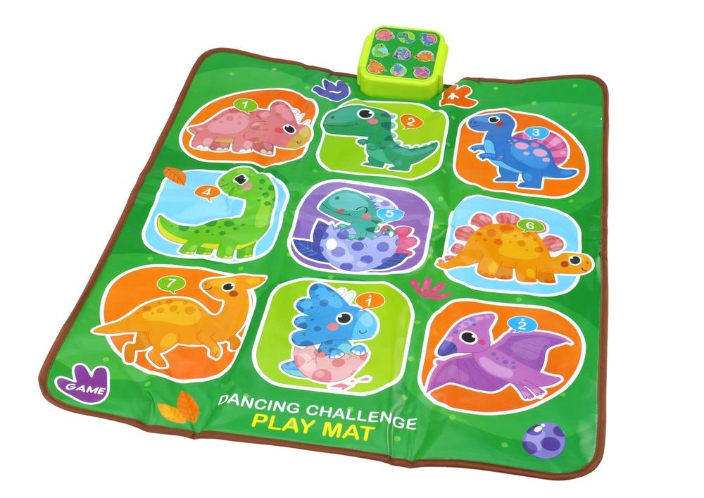 Interaktiv Dinosaur Dance Mat: 5 morsomme moduser for barn