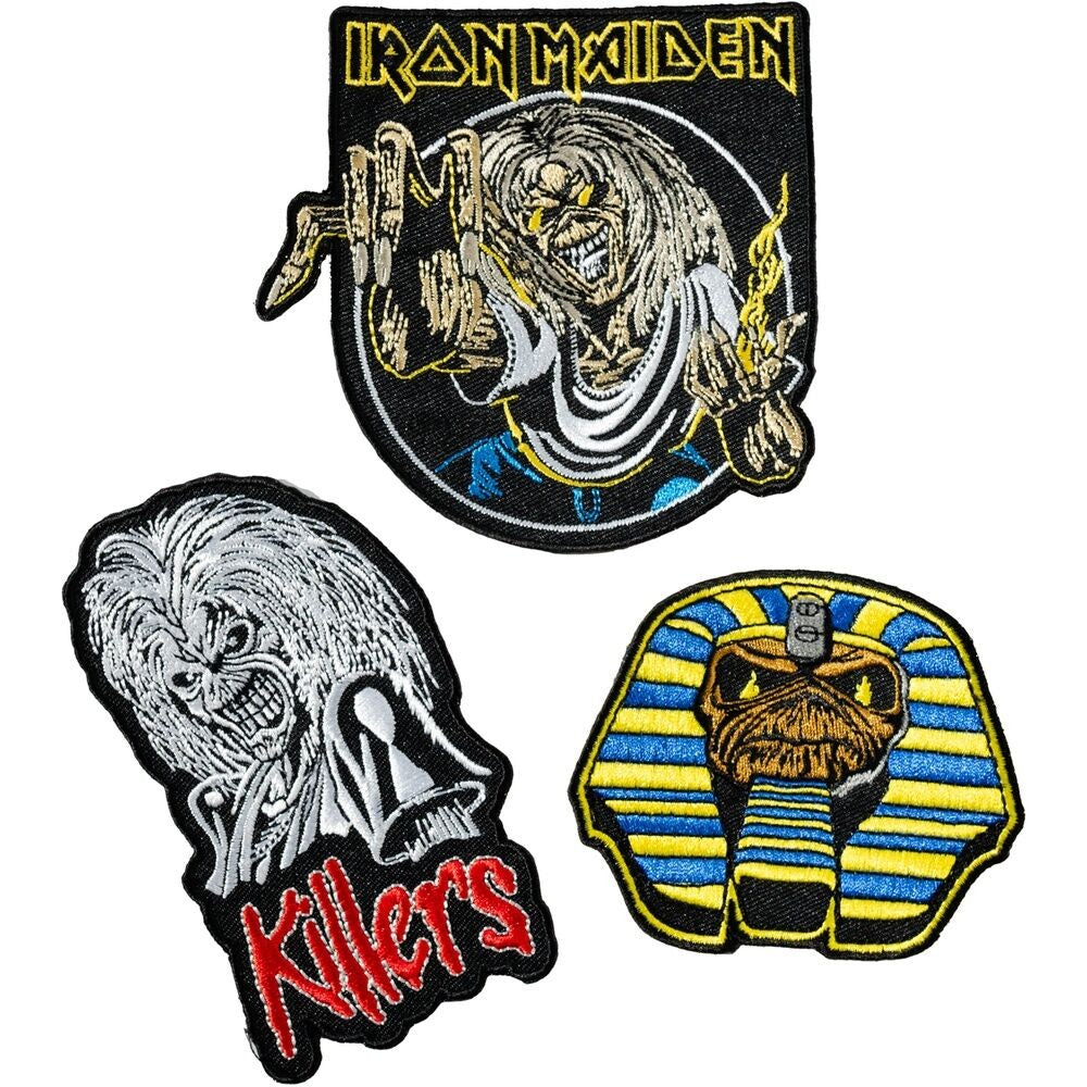 Iron Maiden 3-delad uppsättning plåster för jackor och väskor