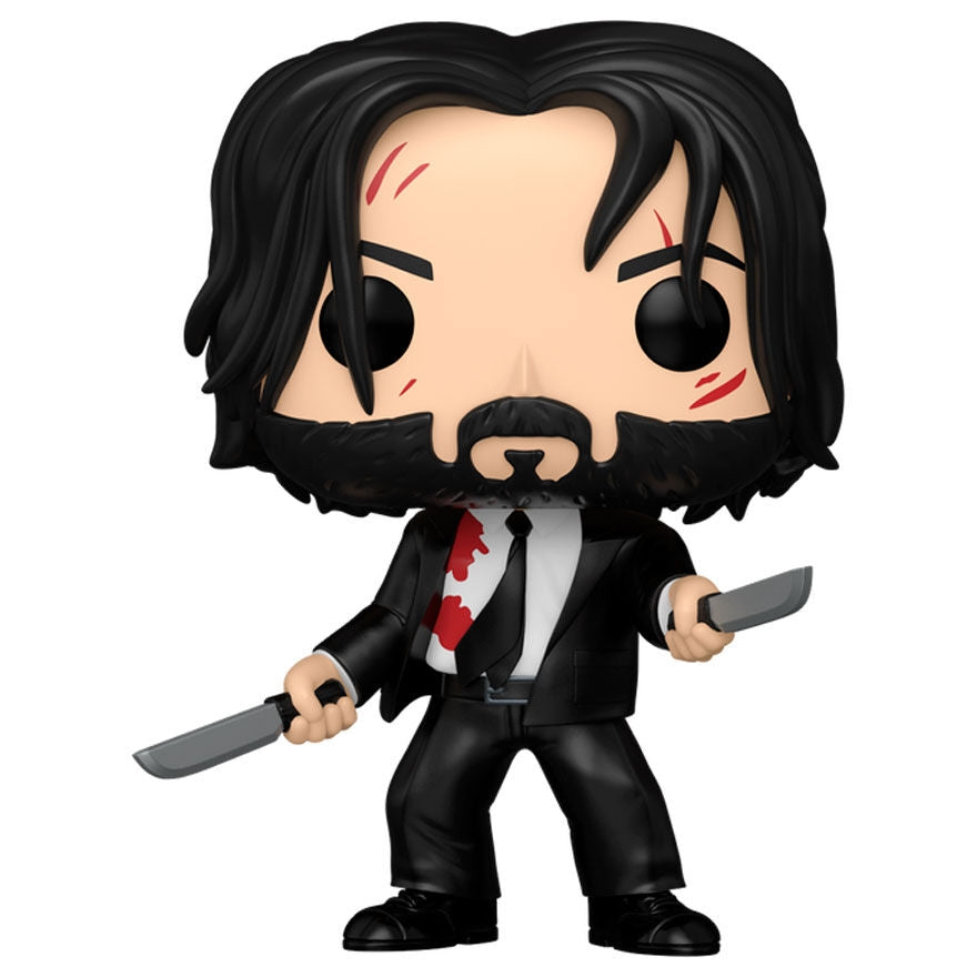 John Wick actionfigur med dubbla knivar, 6-tums samlarobjekt