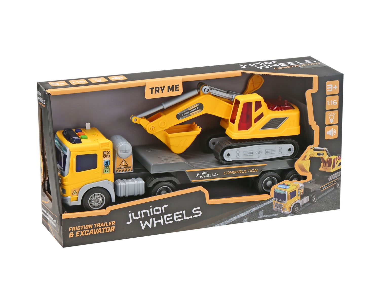 Junior Wheels -Lavettbil Och Grävmaskin