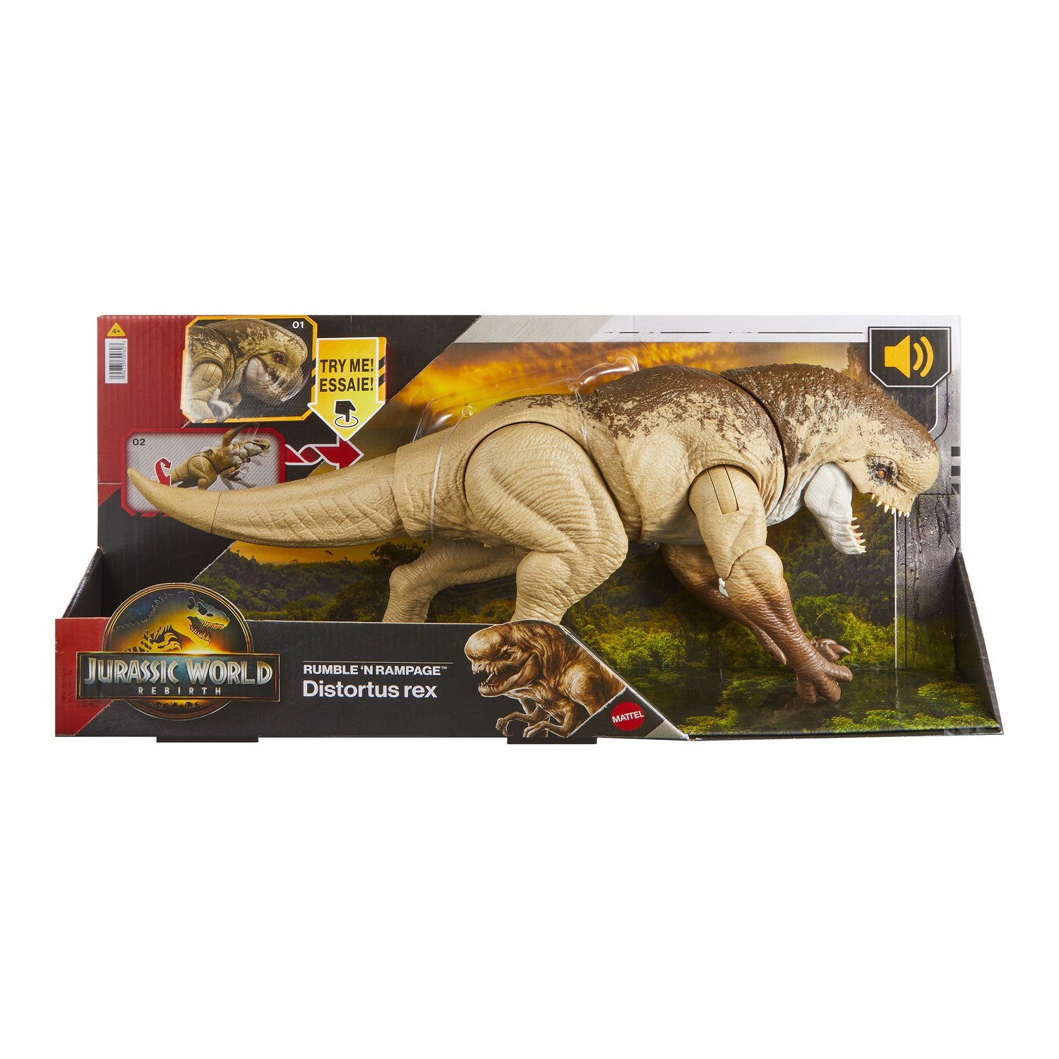 Jurassic Dinosaurie-skurkleksak, 53 x 20 cm, från 4 år