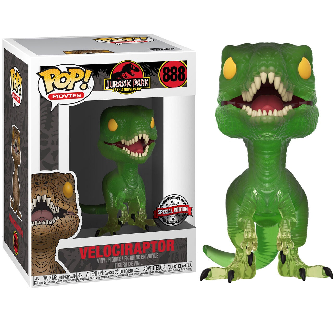 Jurassic Park Velociraptor Popfigur, exklusiv samlarobjekt