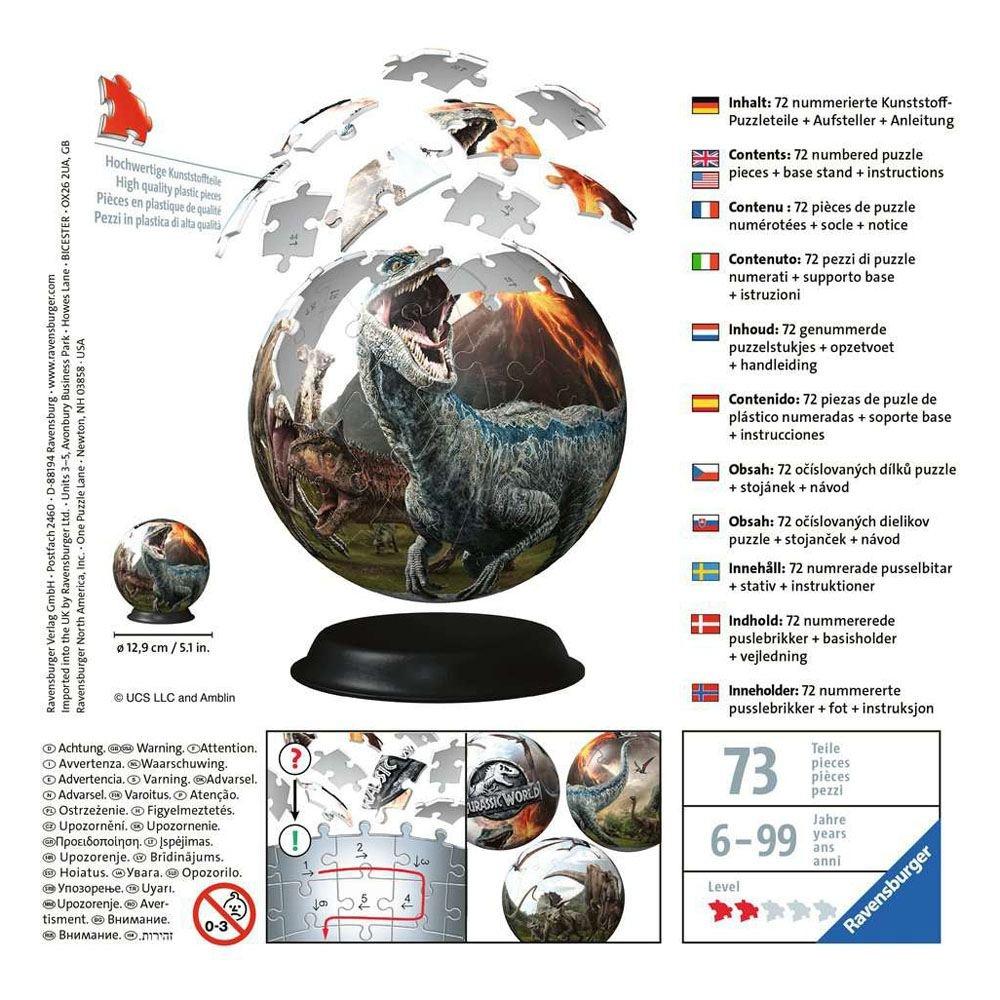 Jurassic World 3D Puzzle Ball (72 bitar)