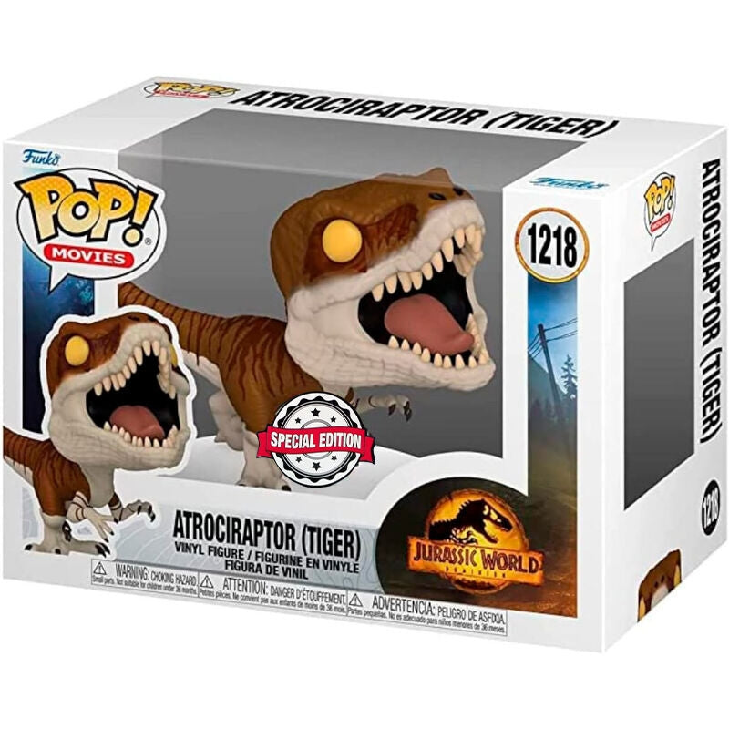 Jurassic World Atrociraptor Tiger Figure, Exklusiv Edition