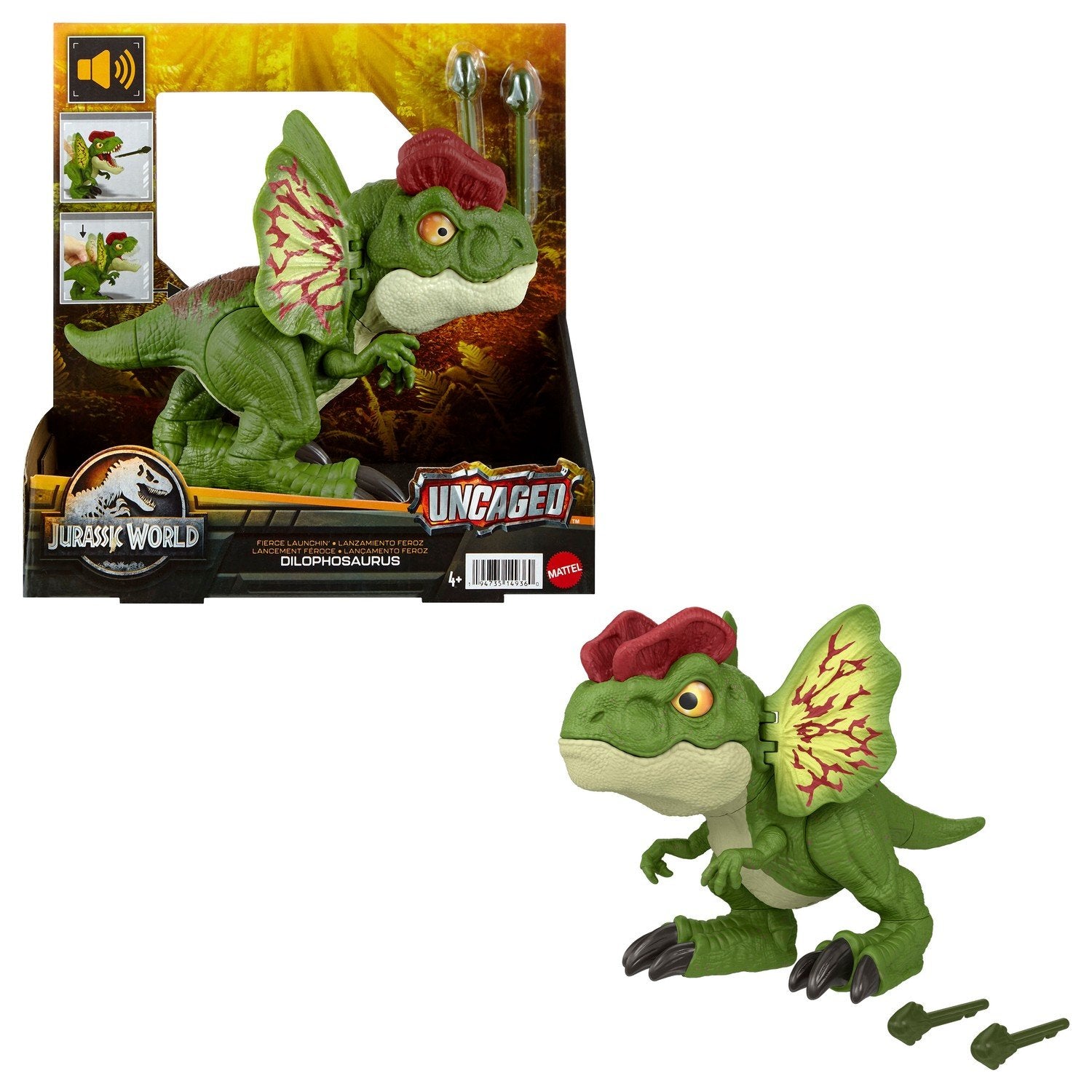 Jurassic World New Interactive Dilophosaurus Hnt65