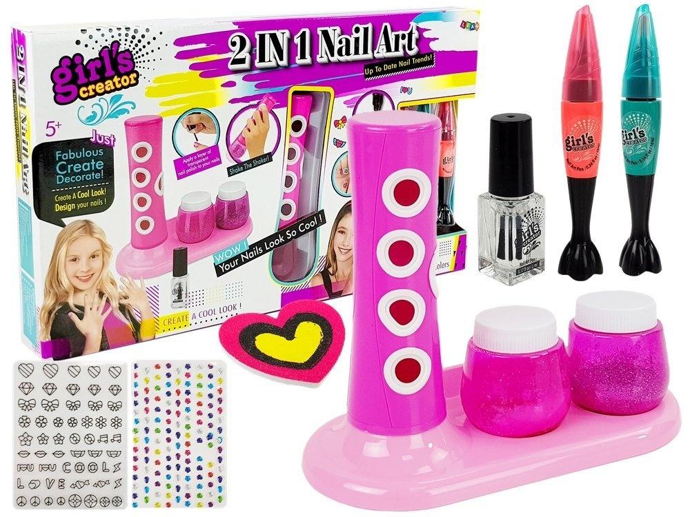 Kids Nail Art Kit: Glitter, Stickers &amp; Precision Pen Fun