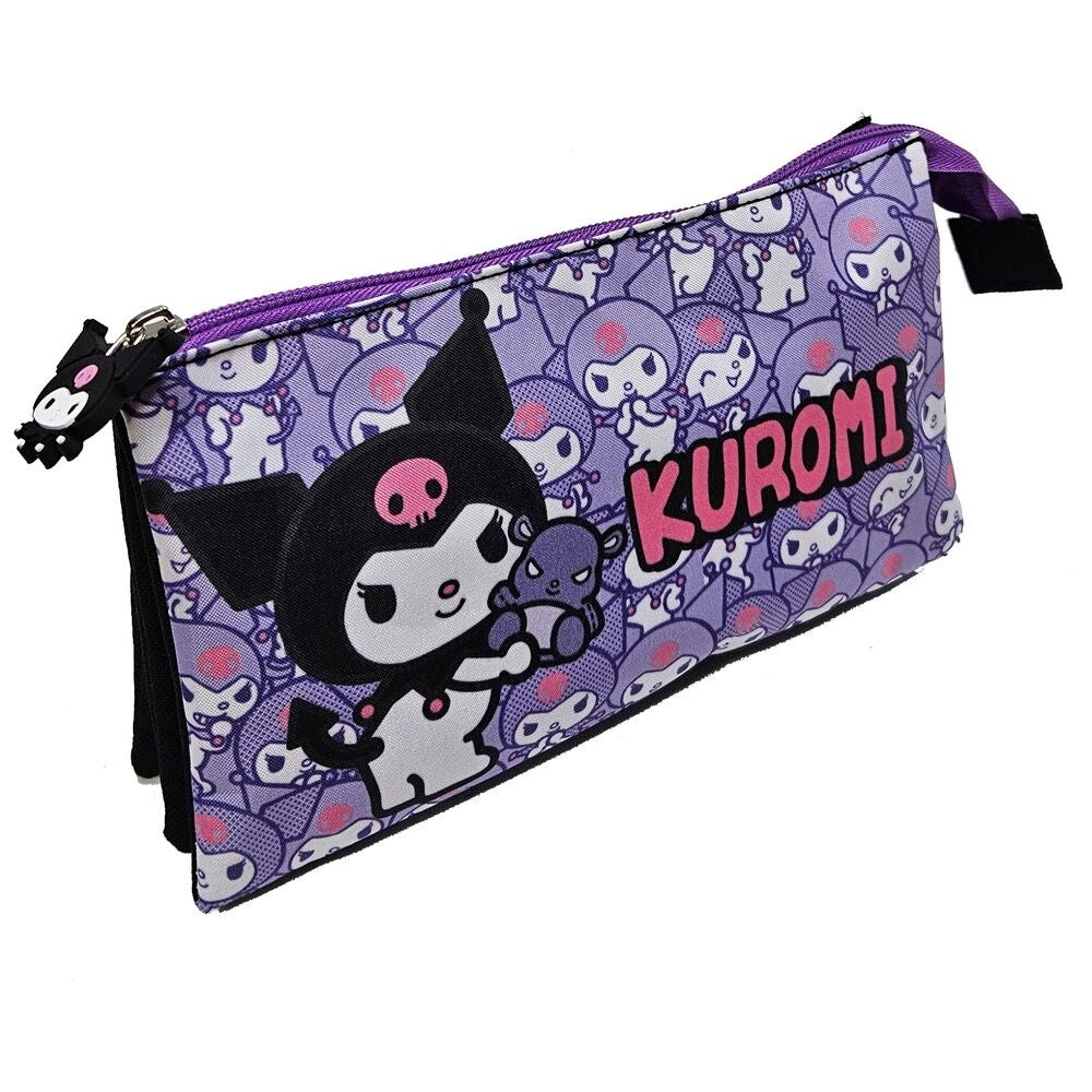 Kuromi Triple Pennfodral för skola, kontor eller resor
