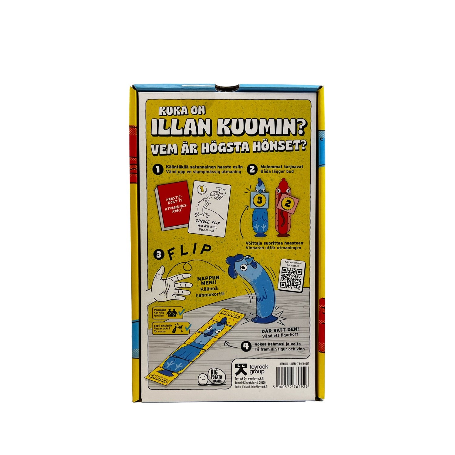 Kyckling vs. varmkorv partyspel, kul för familj och vänner