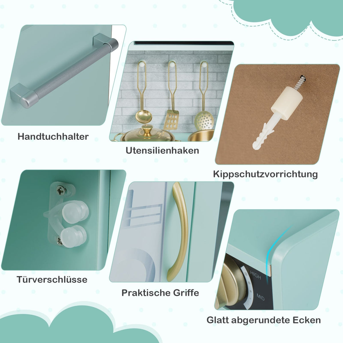 Lekköksset med griffeltavla, diskho och ugn – Grönt