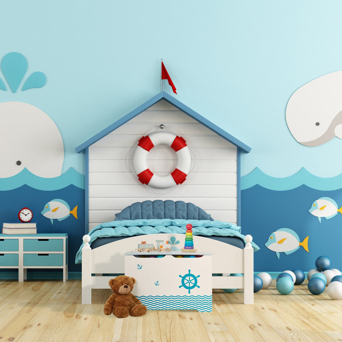 Leksakskista i nautisk design