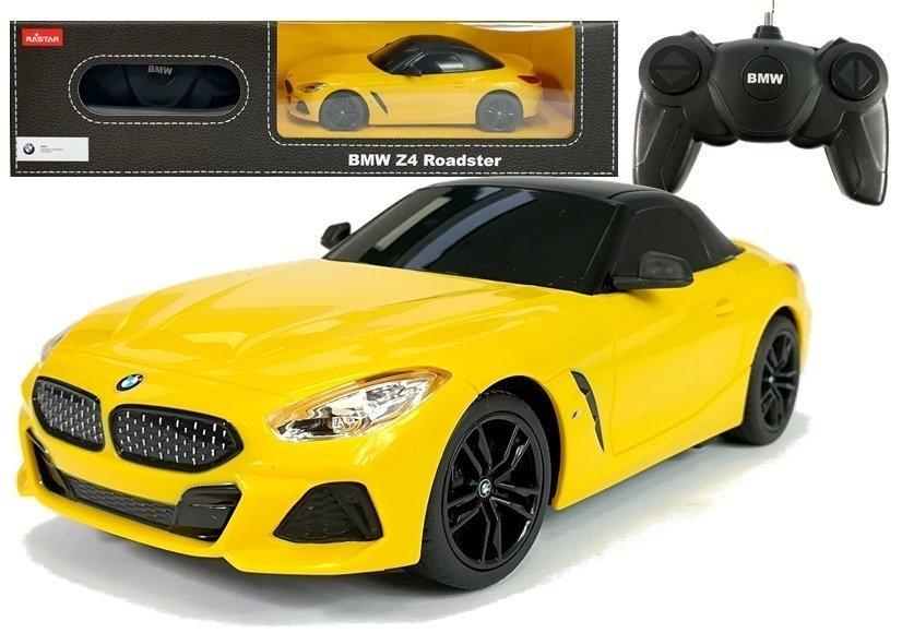 Licensierad BMW Z4 Roadster RC-bil - gul, skala 1:24, 27 MHz