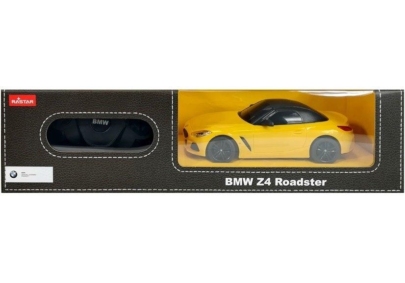 Licensierad BMW Z4 Roadster RC-bil - gul, skala 1:24, 27 MHz