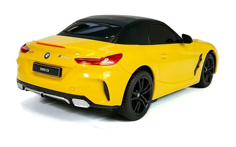 Licensierad BMW Z4 Roadster RC-bil - gul, skala 1:24, 27 MHz