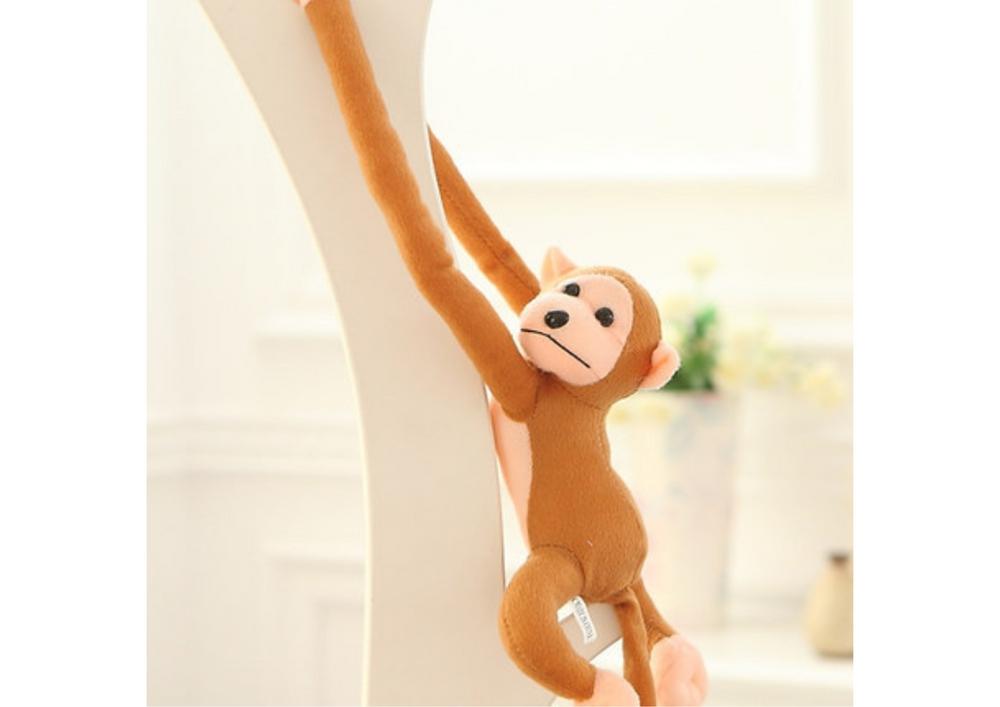 Lydaktiveret Plys Monkey Mascot - 80 cm lysebrun