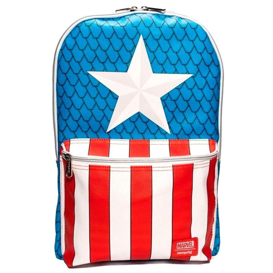 Loungefly Marvel Captain America rygsæk med nål 45cm