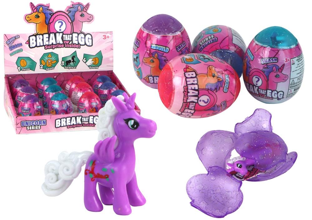 Magic Cracking Unicorn Egg - 4 farver, 6 cm sjovt!