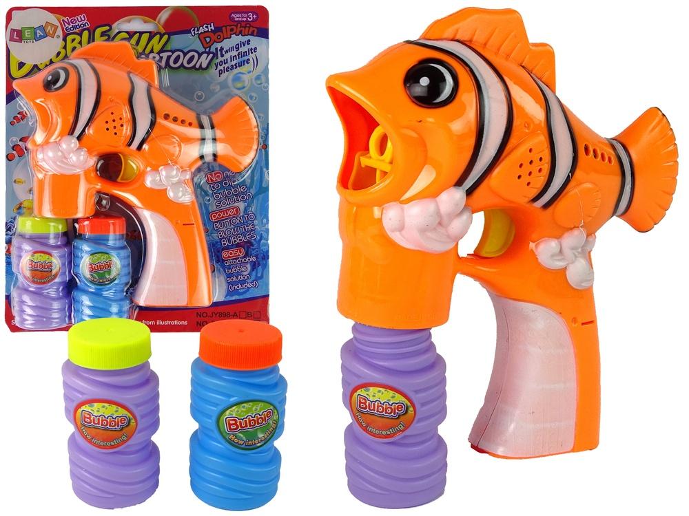 Magisk Orange Fish Bubble Gun – Sjovt med lys og bobler!