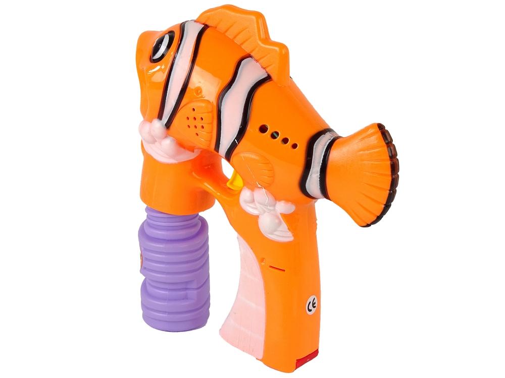 Magisk Orange Fish Bubble Gun – Sjovt med lys og bobler!