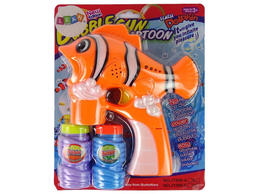 Magisk Orange Fish Bubble Gun – Sjovt med lys og bobler!