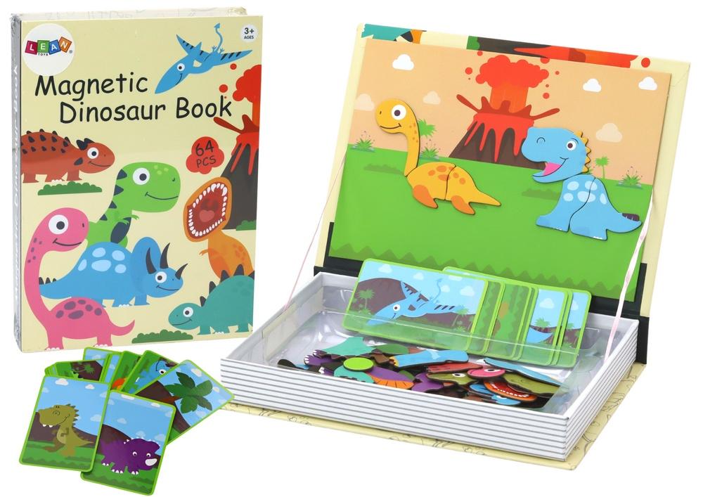 Magnetic Dino Puzzle Book: Udforsk forhistoriske verdener