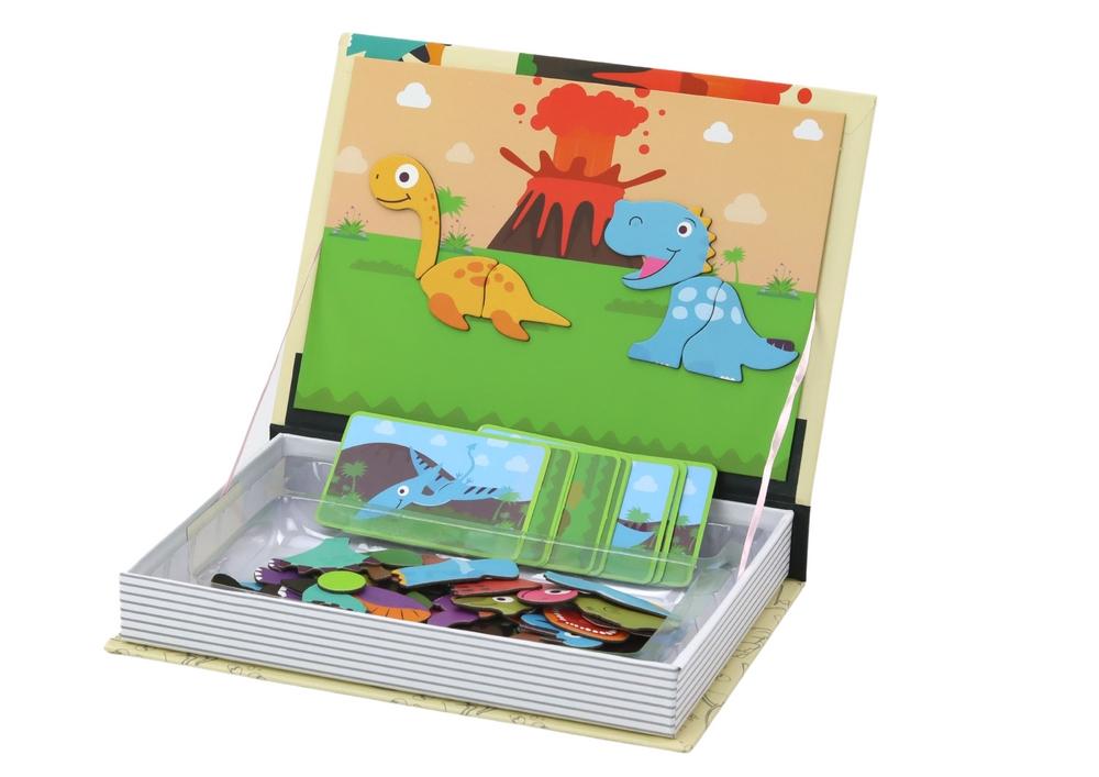 Magnetic Dino Puzzle Book: Utforska förhistoriska världar