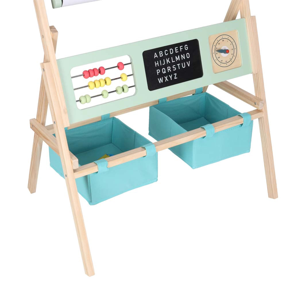 Magnetisk staffli, dubbelsidig krita och whiteboardtavla för barn