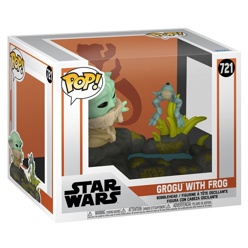 Mandalorian Grogu figur med groda, 4-tums samlarleksak