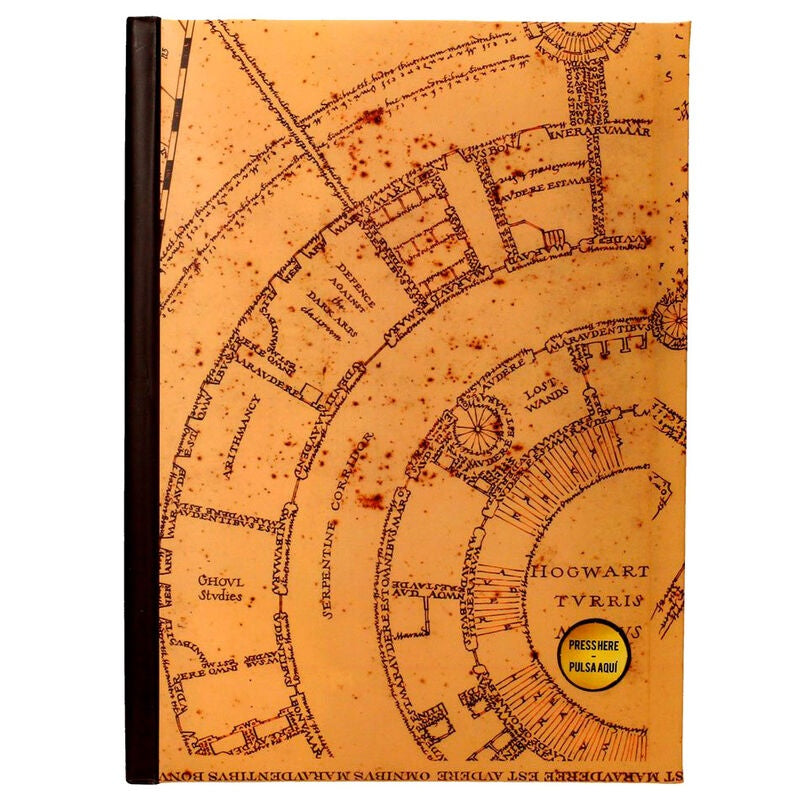 Marauders Map Notebook med ljus, Harry Potter Design