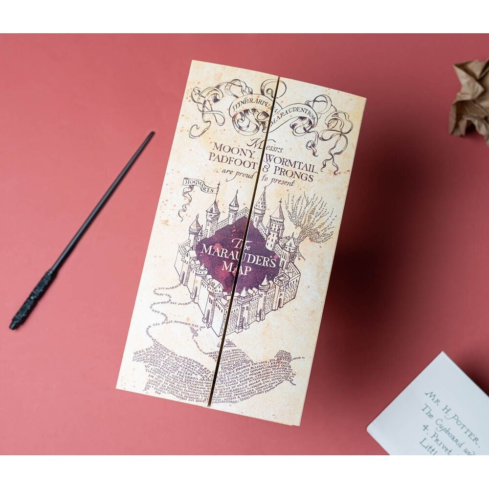 Marauders karta för Harry Potter-fans, detaljerad design, samlarobjekt